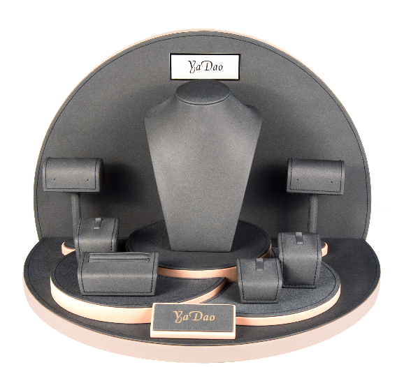 YADAO Suede leather jewellery earring bracelet display stand
