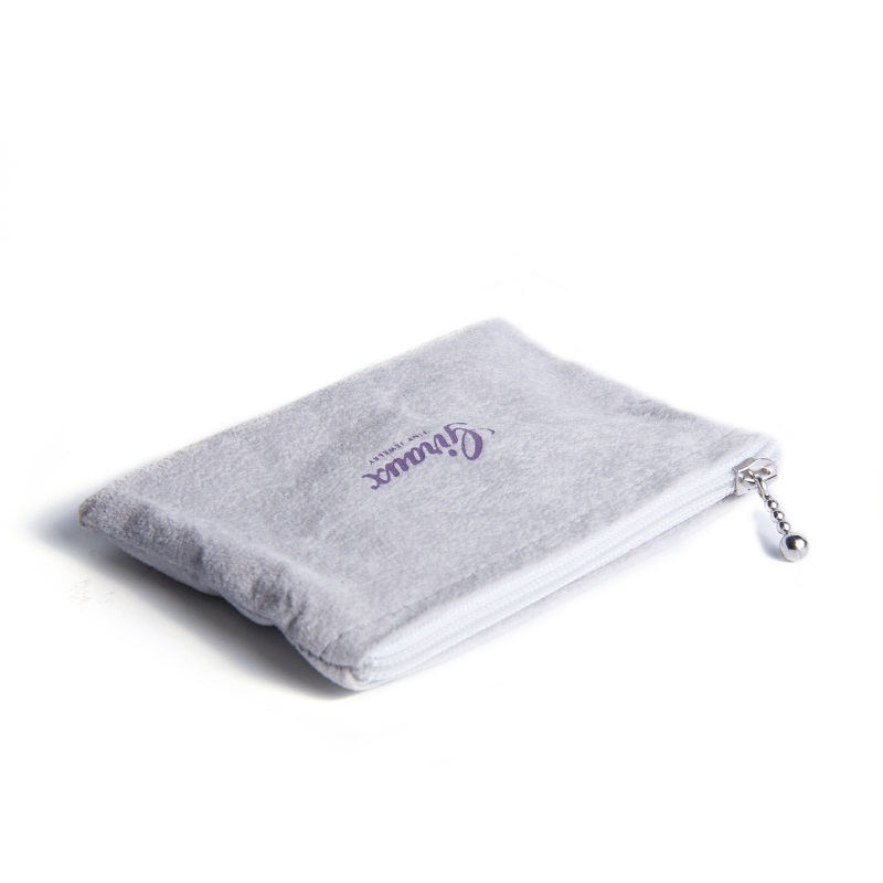 Yadao personnalisé imprimé fermeture éclair bijoux en épingle à cheveux bouton de manchette petit sac pochette en velours