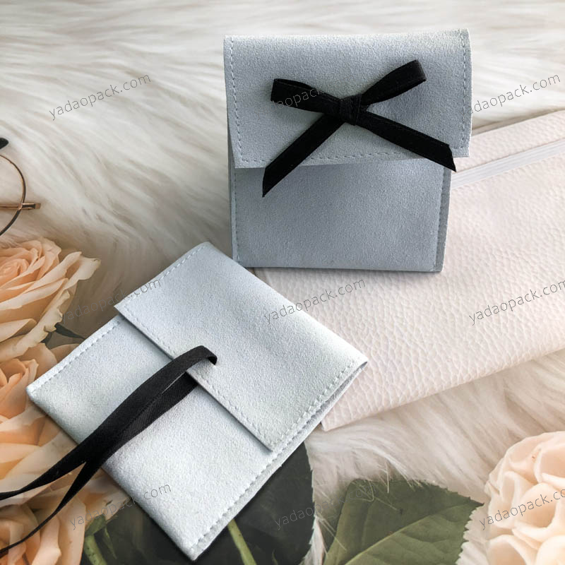 Yadao Blue Grey Mikrofaser -Klappenbeutel mit kundenspezifischem Logo