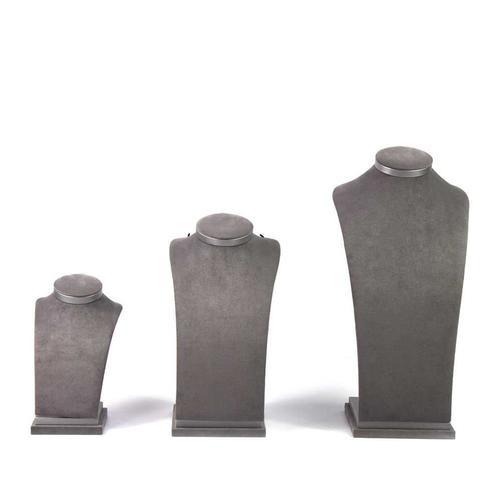 Yadao manufacture necklace display wooden bust velvet jewelry display