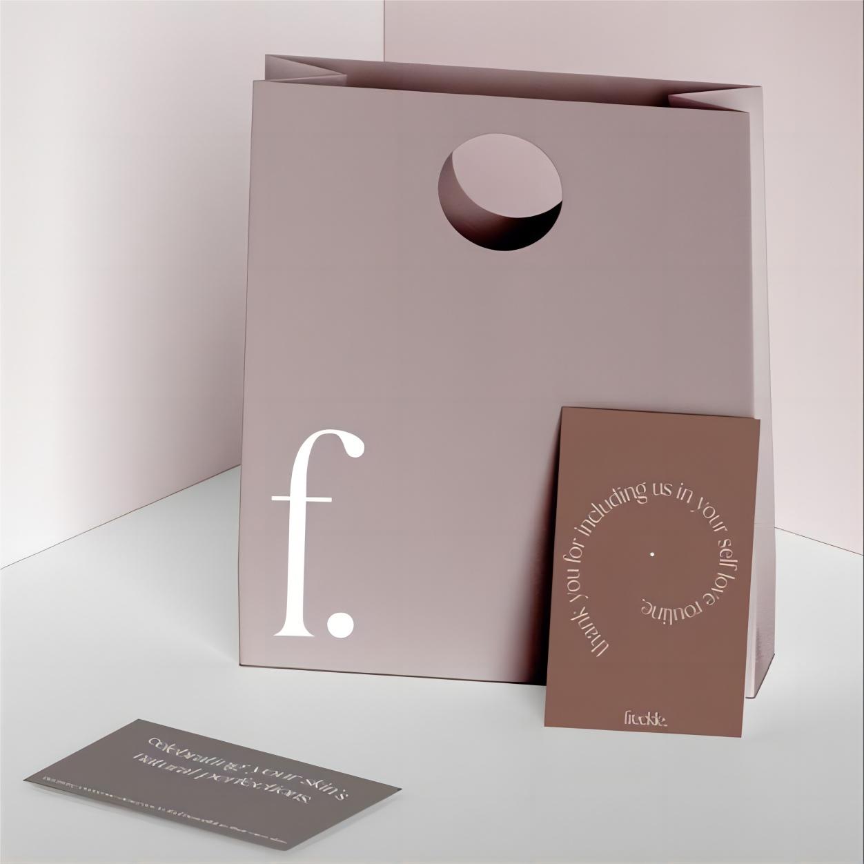 Yadao morandi pink purple shopping paper bag specialty paper finish paper bag