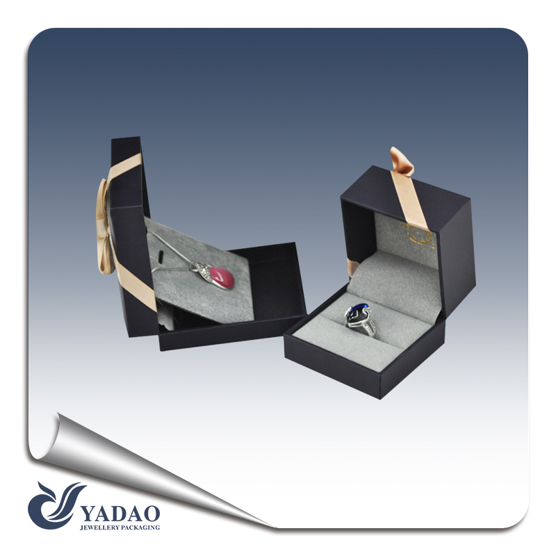 classical jewelry plastic packaging box jewelry plastic box with bowknot