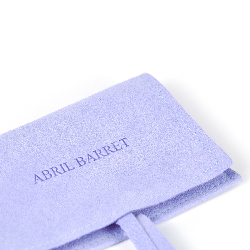 customize microfiber pouch jewelry packaging pouch bag with string closure