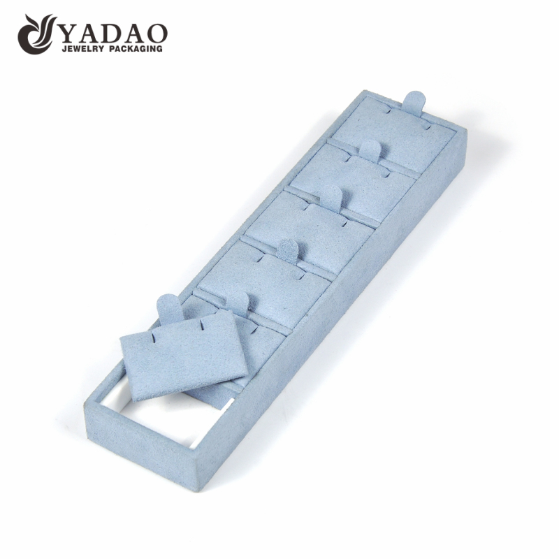 customize microfiber wooden display stand display pendant movable jewelry display pads