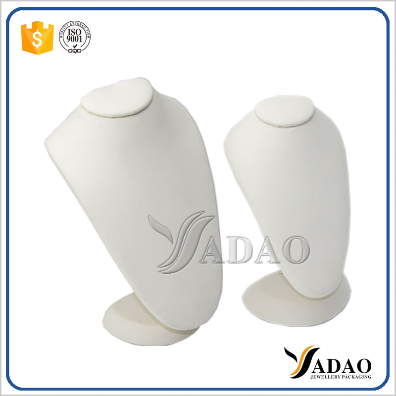 customize pu leather cover standing resin necklace display bust