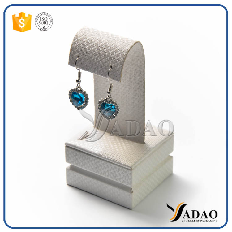 fantastic lovely wholesale manufactury small attractive mdf covered with texture leatherette jewelry display for earring