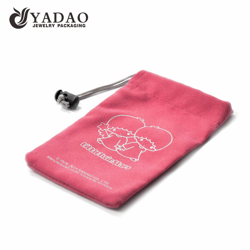 haut de gamme de bonne qualité en gros coustom design frais pochette en velours mirco-fibre pour bijoux / bague / bracelet / collier