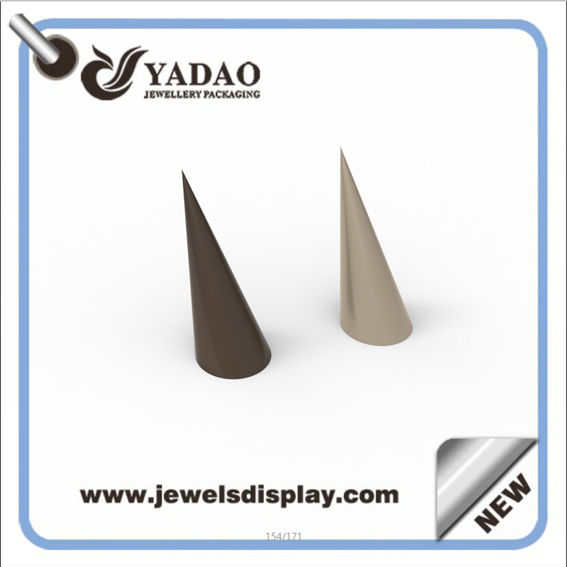 lacquer finish acrylic / resin ring display finger ring cone display jewelry customize for jewelry stores and jewelry shows