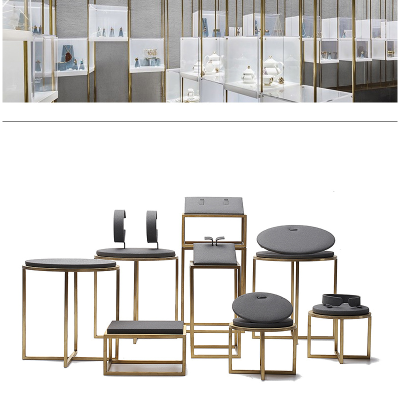 metal frame jewelry display props window jewelry counter display stands