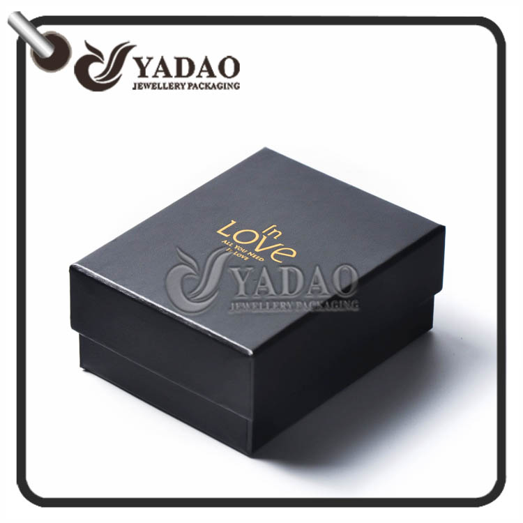 popular pretty durable nicety paper box with any inner core with hot-stamping logo for ring/necklace/bracelet packaging
