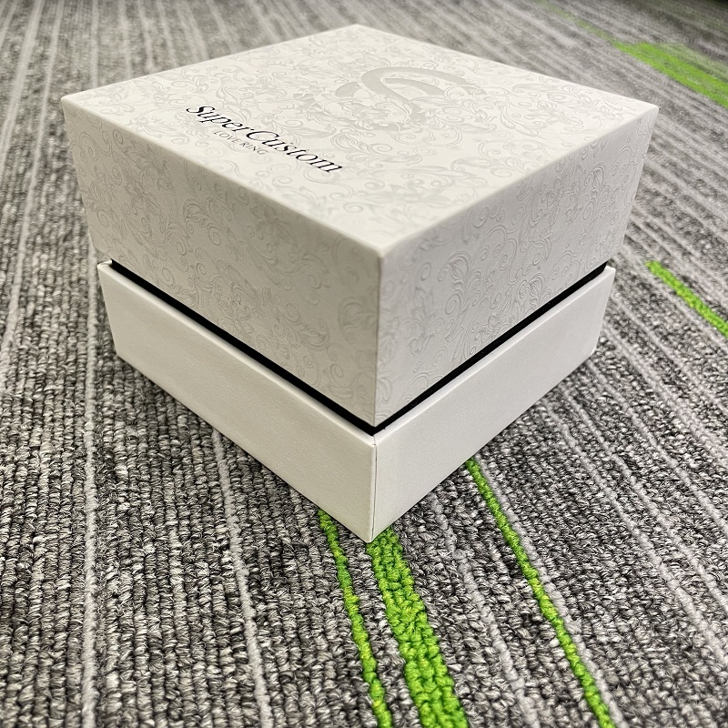 printed paper box jewelry packaging box slot ring box separated lid gift box