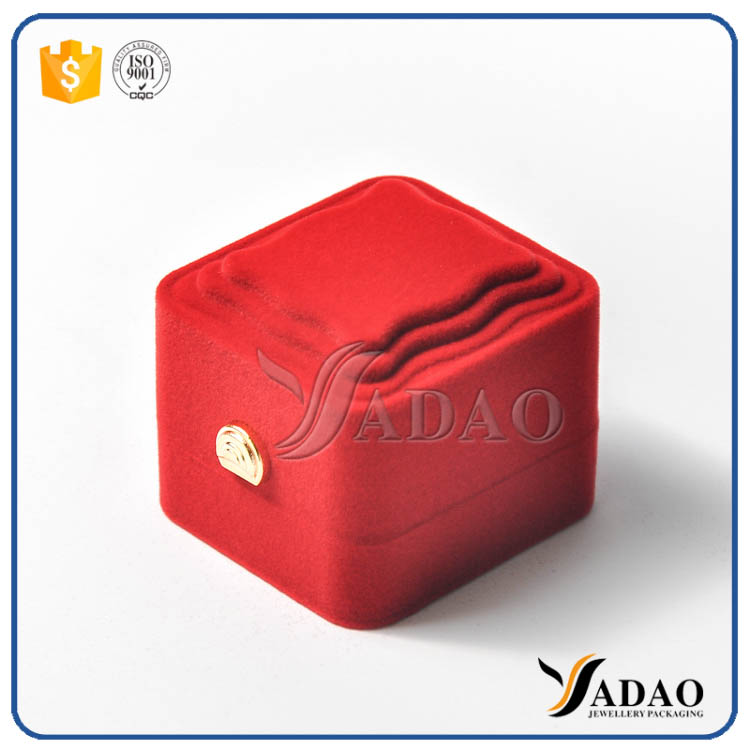 small size delicate lovely tempting  custom adoreable romantic flocking box for earring/ring/necklace/pendant/watch packaging