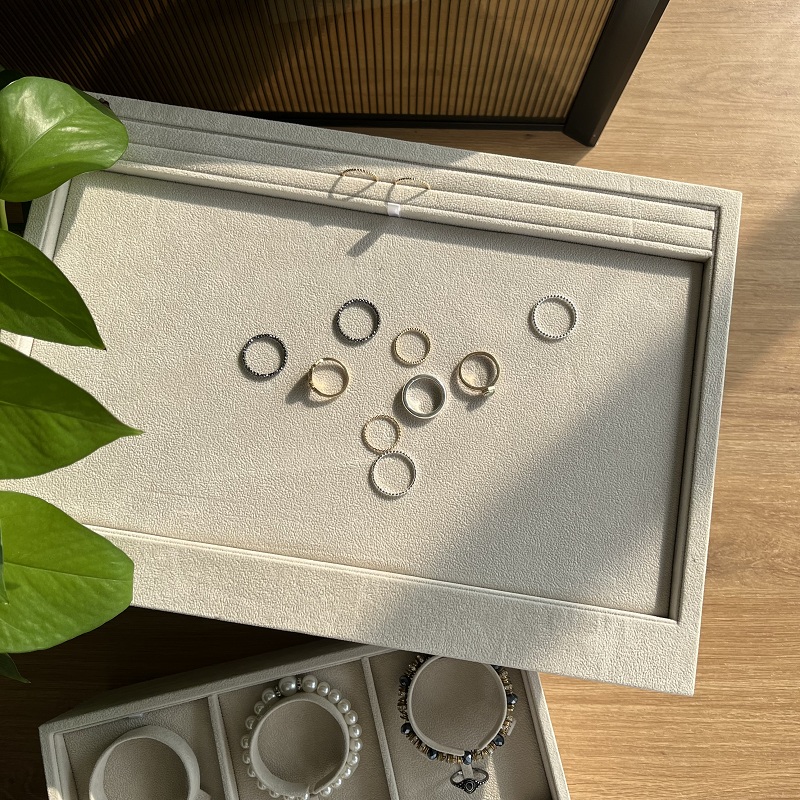 stackable wooden jewelry display tray serving tray jewelry store counter serving display tray