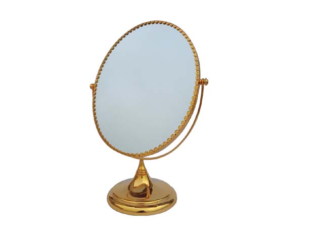 wholesale fashionable silver or gold or bronze standing mirror for dressing table or jewelry shop