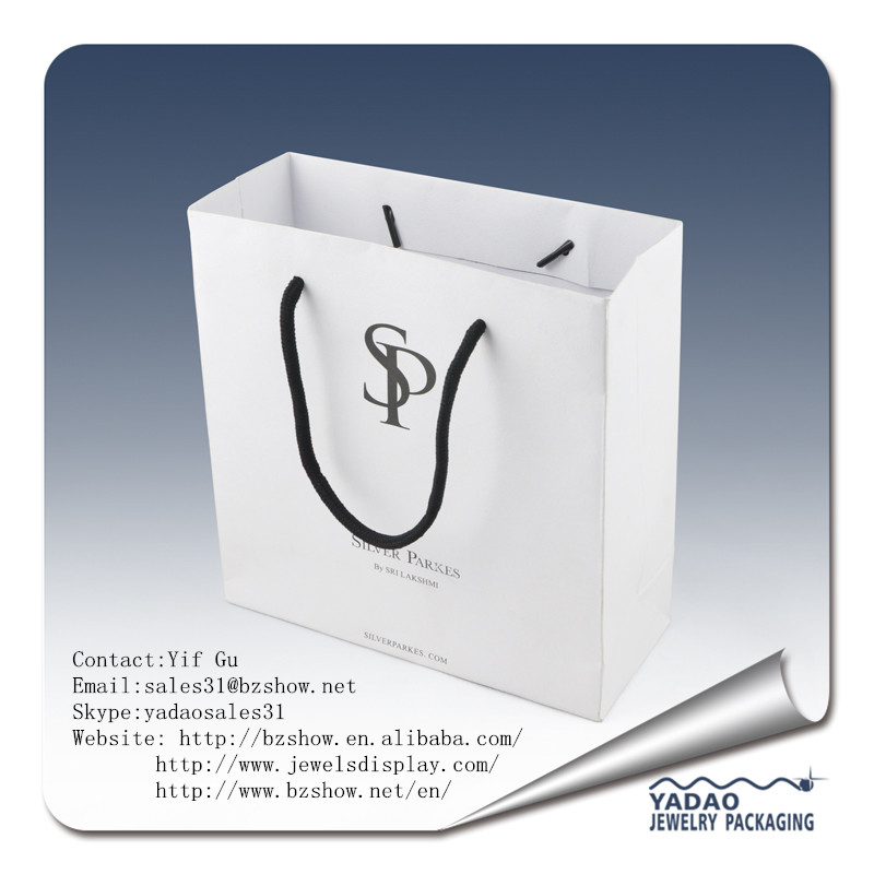 wholesale good quality paper gift bags for jewelry store used for jewelry shop and counter showcase in factory price