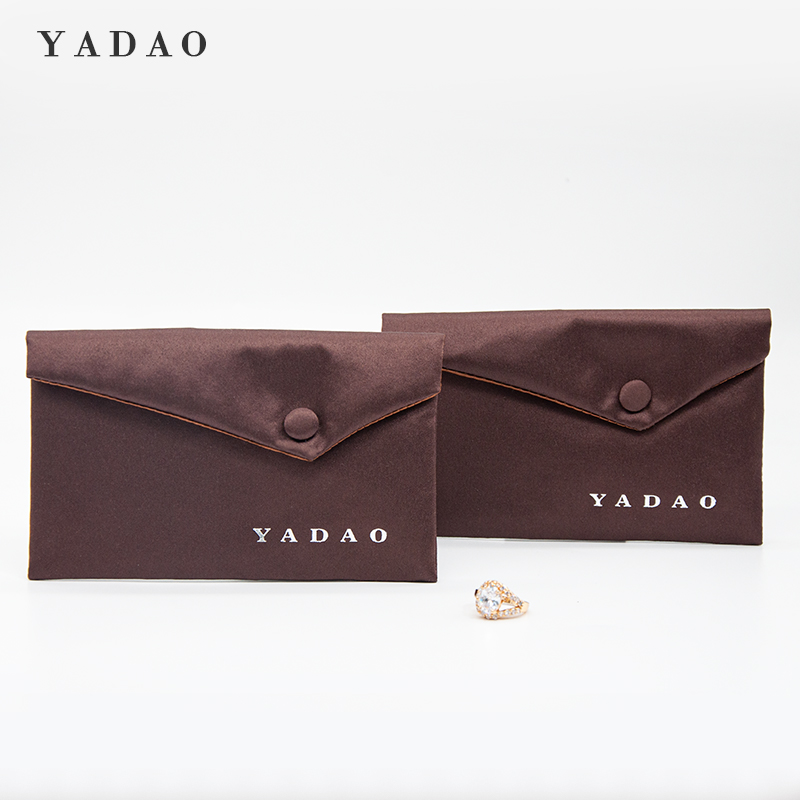 wholesales satin pouch bag envelope design jewelry bag snap pouch bag jewelry packaging bag