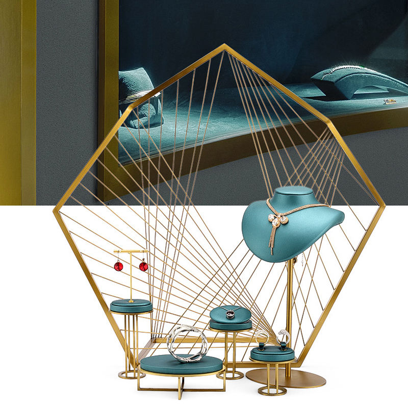 window jewelry counter display props metal jewellery display stands wholesales