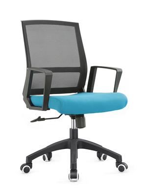 Newcity 1377B Economic Office Chair Swivel Mesh Chair Tilt & Lock Mechanism Middle Back Workwell Mesh Chair Staff Chair Moulded Foam BIFMA Standard Nylon Castor Supplier Foshan China