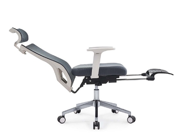 Newcity 1426A-1电脑房带脚踏现代网椅白色PP框架网椅豪华旋转椅老板人体工学最佳网椅中国佛山质保5年供应商