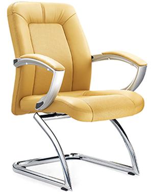 Newcity 6293C Modern PU And Leather Office Visitor Chair 12mm Plywood Office Chair Metal Chrome Office Chair Density Foam Supplier Foshan China