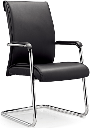 Newcity 6341 Office Conference Visitor Chair PP Armrest Visitor Chair  Modern Ergonomic Leather Meeting Room Chair Black Executive Comfortable Visitor Chair Chinese Foshan Supplier