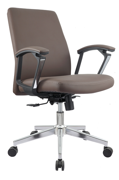 Newcity 901B كرسي مكتب من جلد البولي يوريثان الأسود عالي الجودة كرسي مكتب مدير كرسي مكتب تنفيذي من جلد البولي يوريثان ظهر متوسط ​​من جلد البولي يوريثان مزود كرسي مكتب الكمبيوتر فوشان الصين