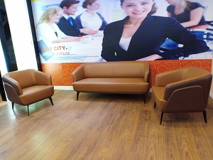 Newcity S-1070 جودة عالية بو الجلود 1 + 1 + 3 مكتب أريكة غرفة المعيشة أو غرفة الانتظار أثاث المكاتب مكتب أريكة نمط جديد مكتب أريكة المورد فوشان الصين