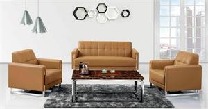 Newcity S-609皮革或布料谈判接待沙发客厅简约现代办公沙发5年质保高密度海棉供应商佛山中国