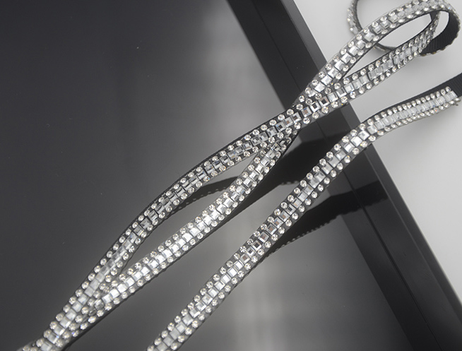 Grosgrain مطرز تريم ، Grosgrain الخرز زفاف باند تريم للزينة الزفاف