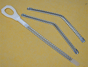 Nuovo design a spirale in acciaio con manico per protezione del ginocchio regolabile