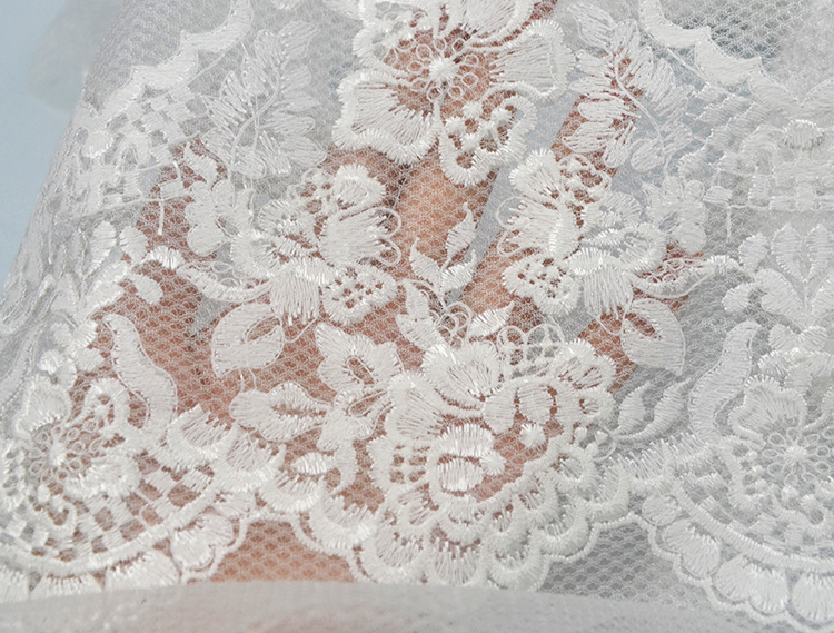 Wholesale Party Evening Gown Wedding Dress Fabric 3d Flower Embroidered Tulle Lace Fabric