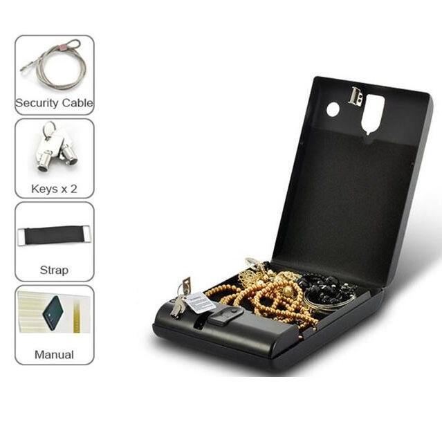 Biometric fingerprint portable security handgun pistol security safe box wholesale