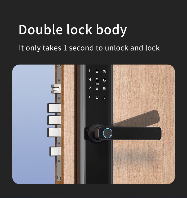 factory home office Tuya APP Wifi biometric fingerprint password smart rfid lock China made