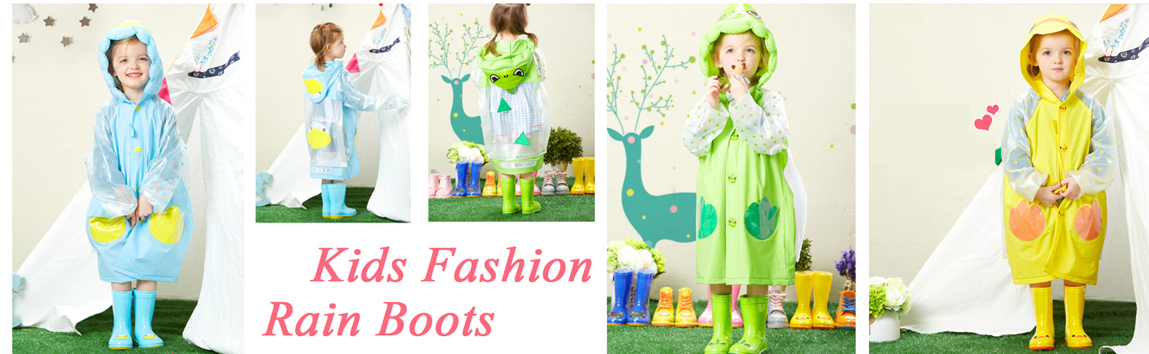 Kids rain boots banner