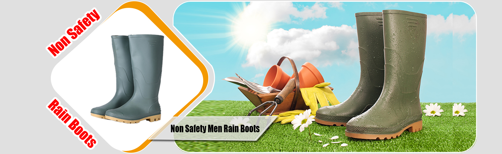 Non safety rain boots