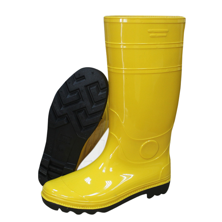 Botas de chuva 103Y amarelo não resistente a óleo de segurança pvc