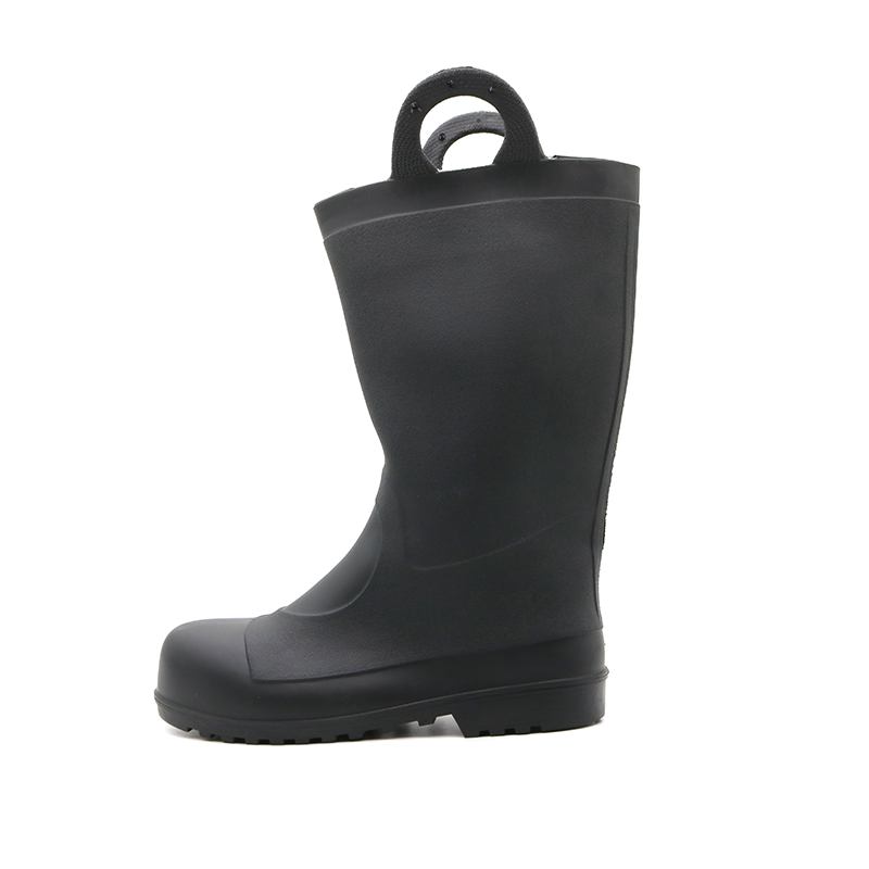 110 Bottes de pluie de sécurité PVC en acier antidérapant à l'eau noire