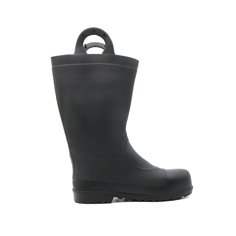 110 Bottes de pluie de sécurité PVC en acier antidérapant à l'eau noire