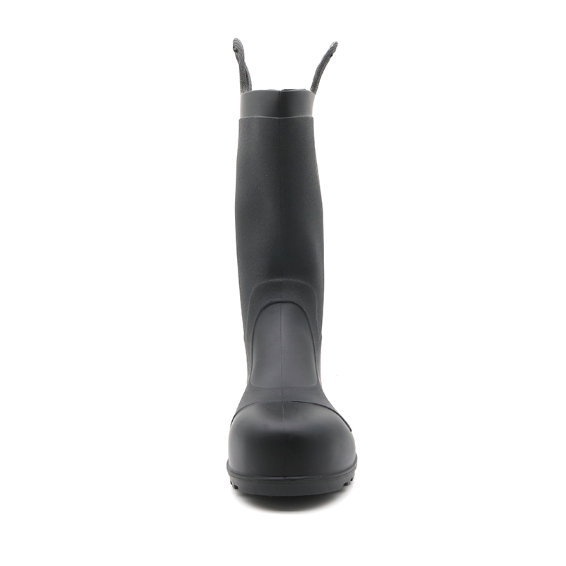 110 Bottes de pluie de sécurité PVC en acier antidérapant à l'eau noire