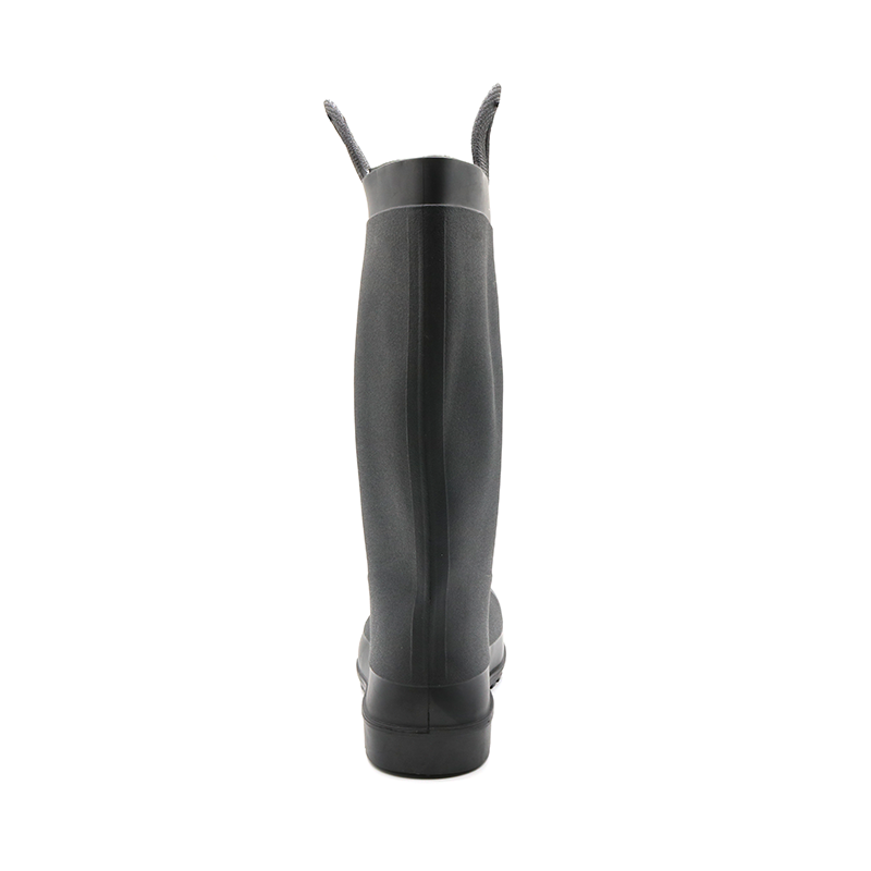 110 Bottes de pluie de sécurité PVC en acier antidérapant à l'eau noire