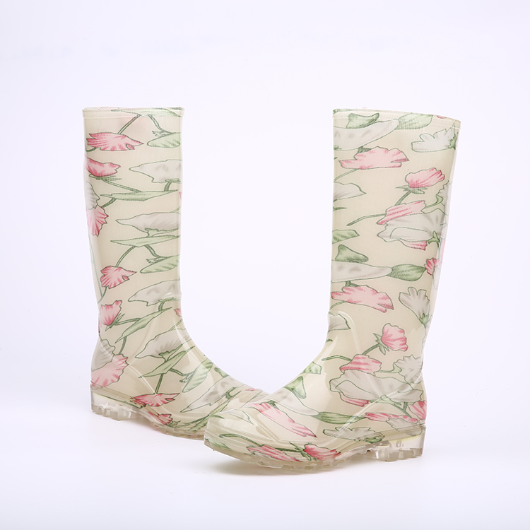 202-3 botas de chuva transparentes para senhora pvc
