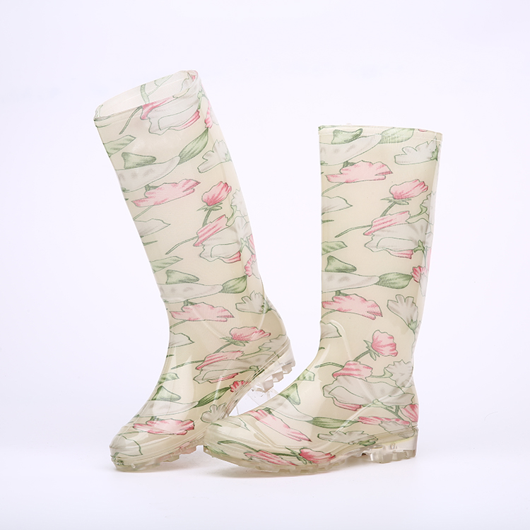 202-3 botas de chuva transparentes para senhora pvc