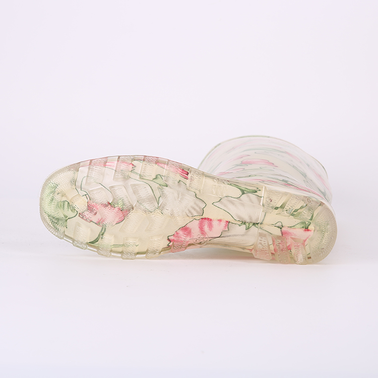 202-3 botas de chuva transparentes para senhora pvc