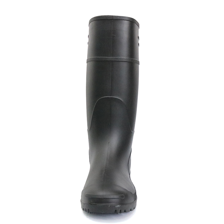 A8BB Black non safety oil chemical resistant plastic pvc work rain boot