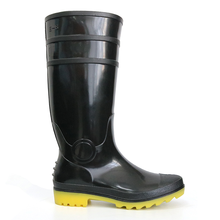 E6BY Botas de lluvia impermeables ligeras de pvc con brillo, no ligeras, impermeables y ligeras