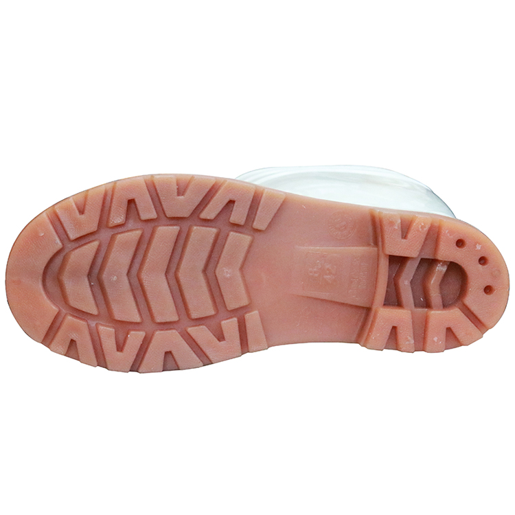Stivali da pioggia antinfortunistici in pvc glitter bianco antiscivolo F30WN con punta in acciaio