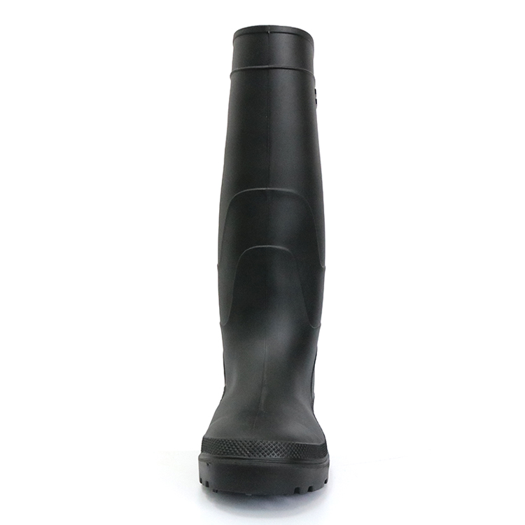 Bota de seguridad de pvc ligera de pvc de acero mate negro F35BB
