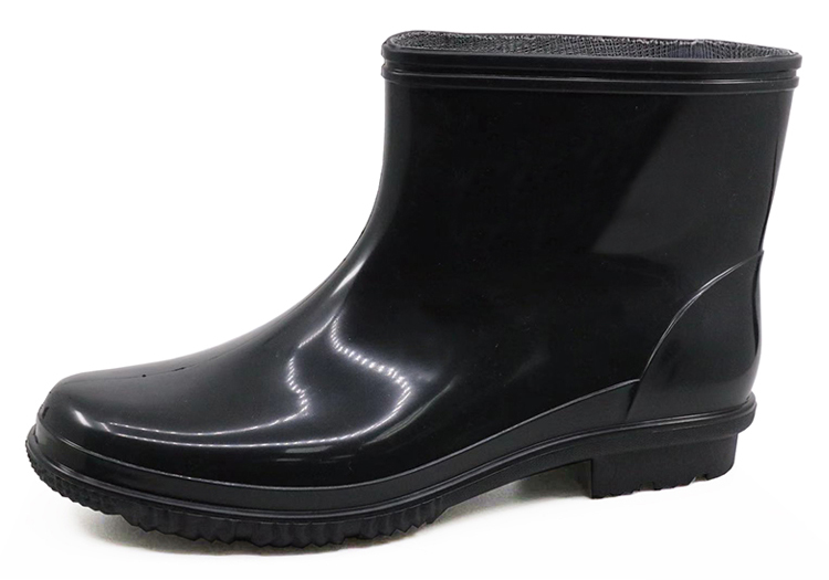 JW-015 anti glissement non sécurité cheville pvc bottes de pluie paillettes hommes