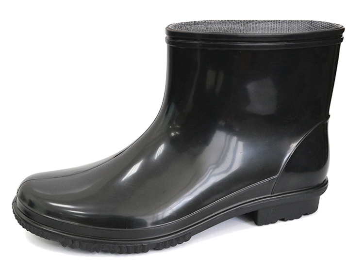 JW105 Slip resistente preto não segurança pvc trabalho chuva bota