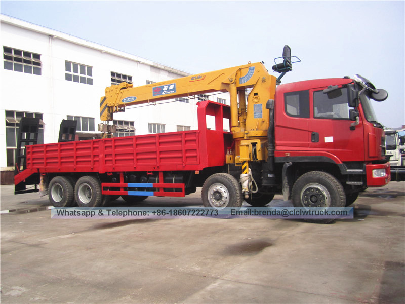 10-12 Tons CHUFENG 8*4 Telescopic Boom Truck Mounted Crane